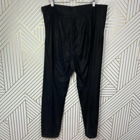 Good American The Croc Exec Pants in Black Faux‎ Leather Plus Size 3XL - Picture 7 of 12